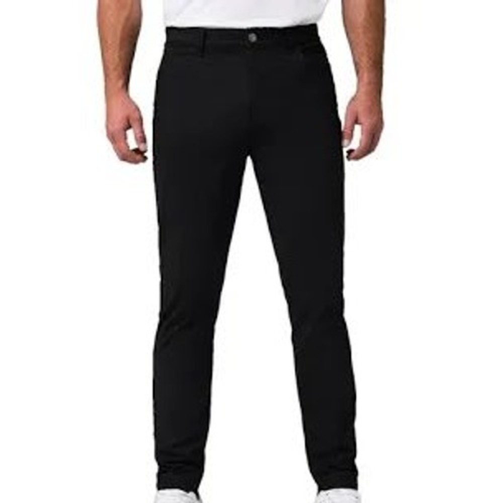 544.Fabletics Men's Performance Stretch Black Pants,hidden zip fly closure.32x32